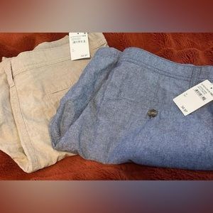 Men’s Slim Fit Cotton Shorts (linen look)